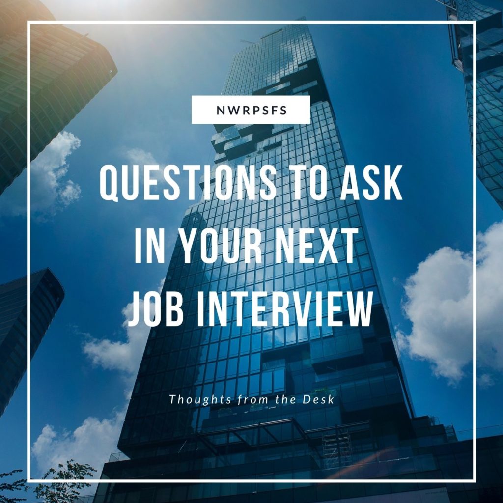 questions to ask in your next job interview, by NW Recruiting Partners and Seattle Financial Staffing
